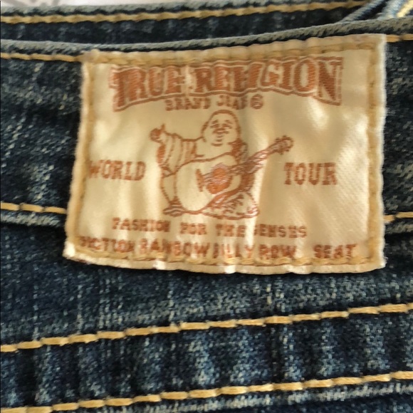 True religion tan stitched straight leg jeans - Picture 3 of 8